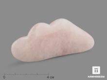 Массажёр для лица Гуаша из розового кварца, 8,5х3,5 см