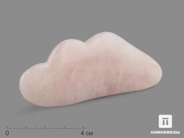 Розовый кварц. Массажёр для лица Гуаша из розового кварца, 8,5х3,5 см
