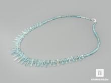 Бусы из аквамарина (голубого берилла)