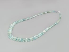 Бусы из аквамарина (голубого берилла)