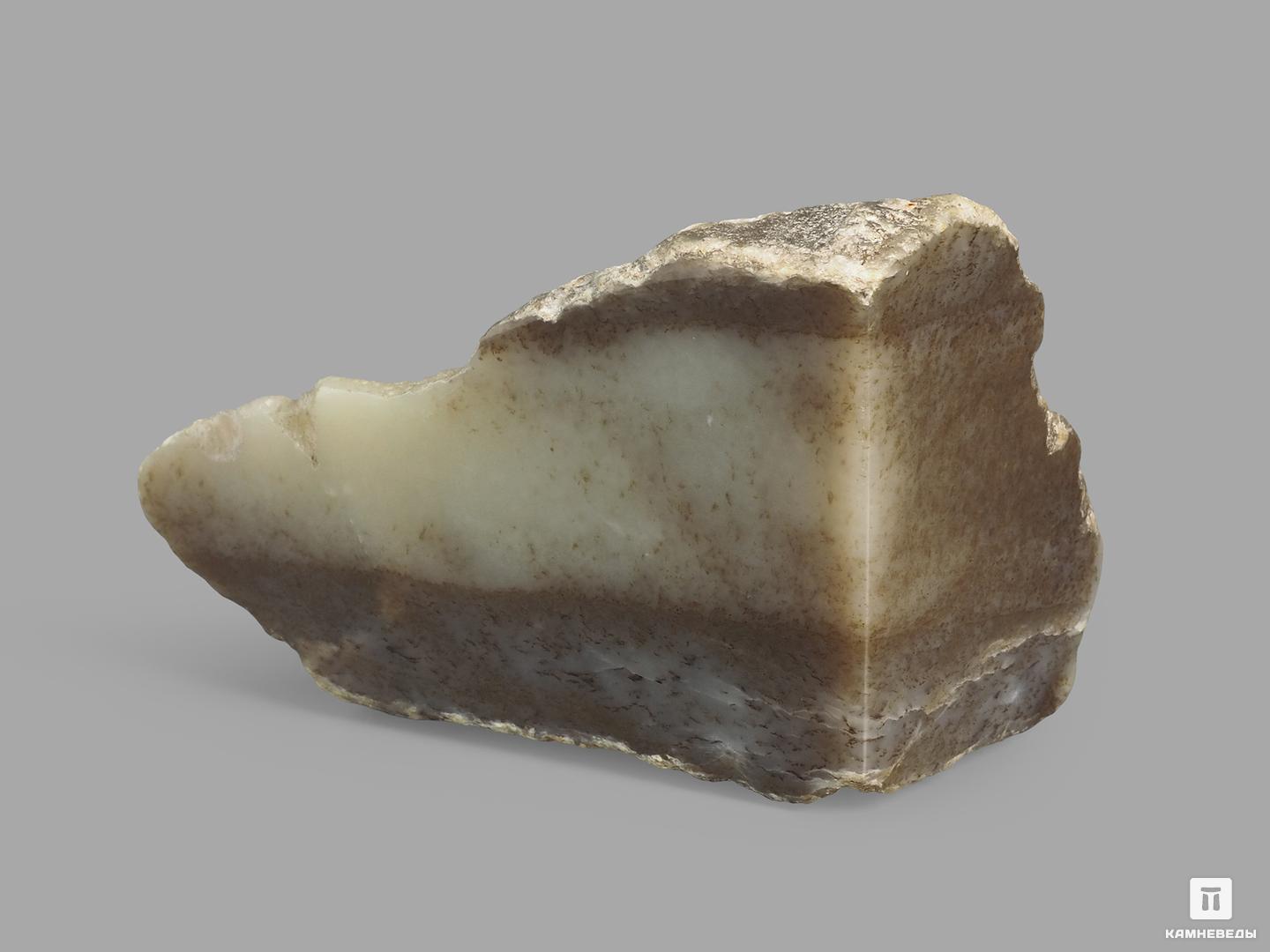 Нефрит моховой, полированный срез 9,9х6,2х4,9 см, 19622, фото 2