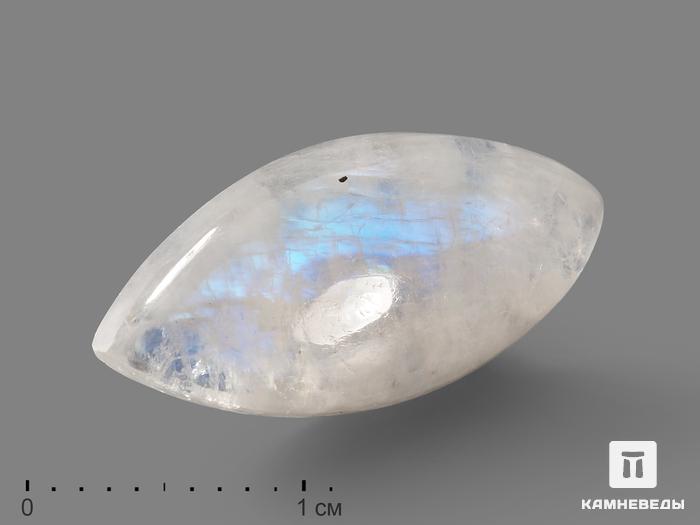 Лунный камень, кабошон 2,1х1х0,5 см, 19719, фото 1