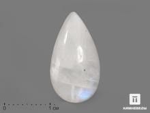 Лунный камень, кабошон 2,3х1,3х0,7 см
