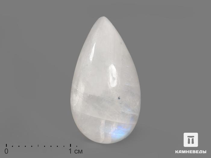 Лунный камень, кабошон 2,3х1,3х0,7 см, 9-58/8, фото 1