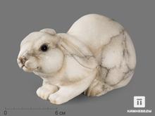 Заяц из ангидрита, 19х9,5х8,7 см