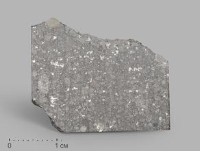 Метеорит Aba Panu, пластина  в боксе 3х2,5х0,1 см (3 г)