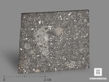 Метеорит Aba Panu, пластина в боксе 3,6х3х0,1 см (5,1 г)
