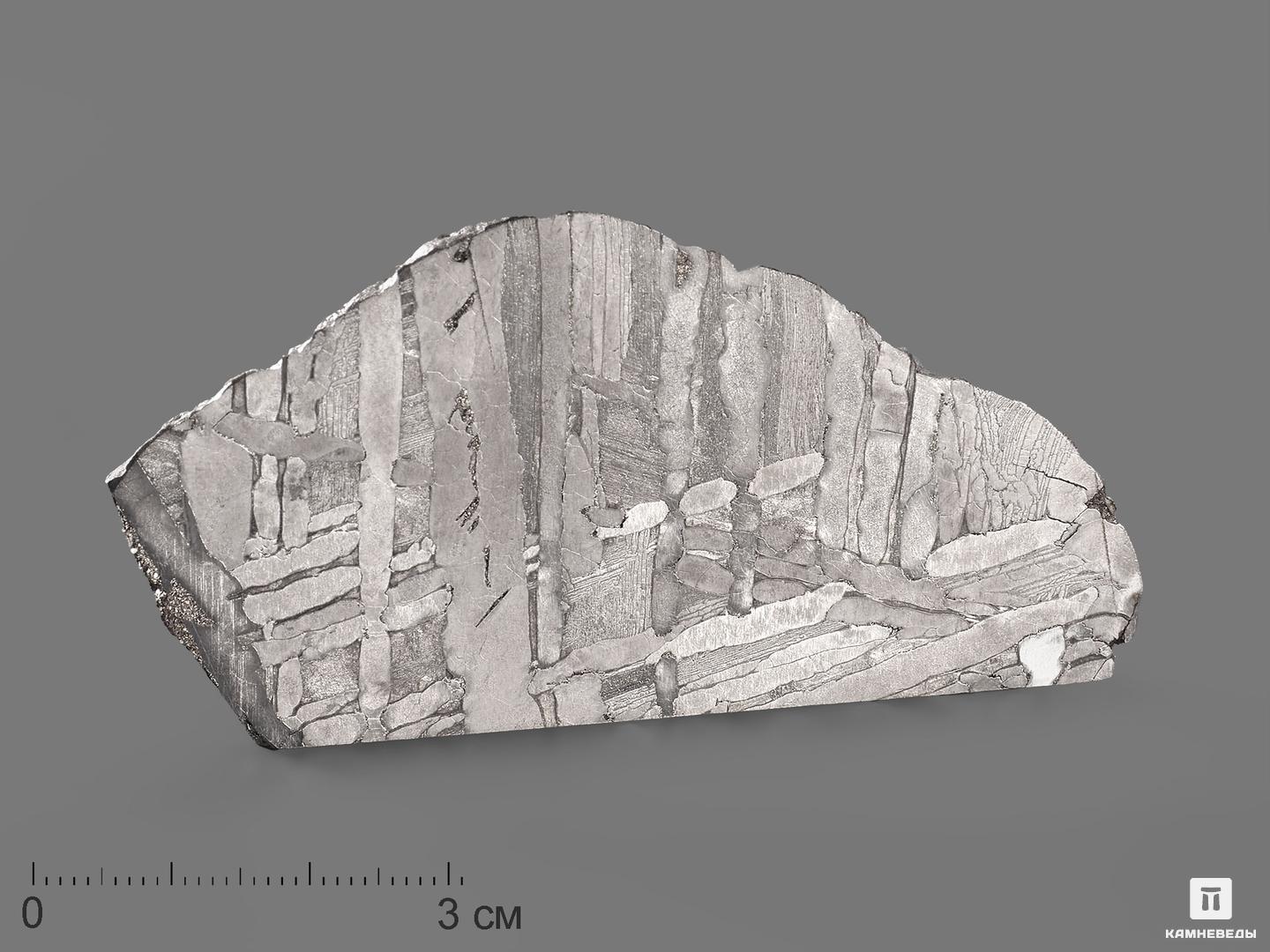 Метеорит «Сеймчан», пластина 7,5х3,8х0,2 см (33,4 г)