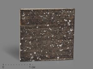 Метеорит Кольцово, пластина в боксе 2х2х0,1 см (2,2 г)