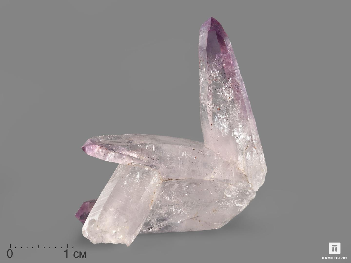 Аметист, сросток кристаллов 4,3х3,2х2 см, 20061, фото 1