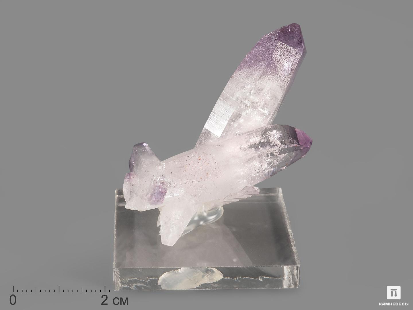 Аметист, сросток кристаллов на подставке 5х3,8х3,8 см, 20063, фото 1