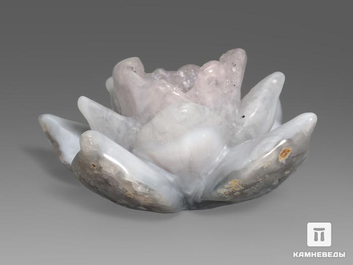 Кувшинка из агата с жеодой, 8,5х7х4,3 см, 20525, фото 2