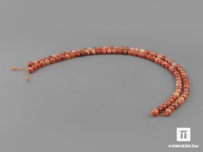 Бусины из сердоликового агата, 45-49 шт. на нитке, 8-9 мм, 20554, фото 2