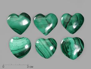 Сердце из малахита, 3х2,8х0,8 см