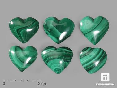 Малахит. Сердце из малахита, 2,5х2,2х1 см