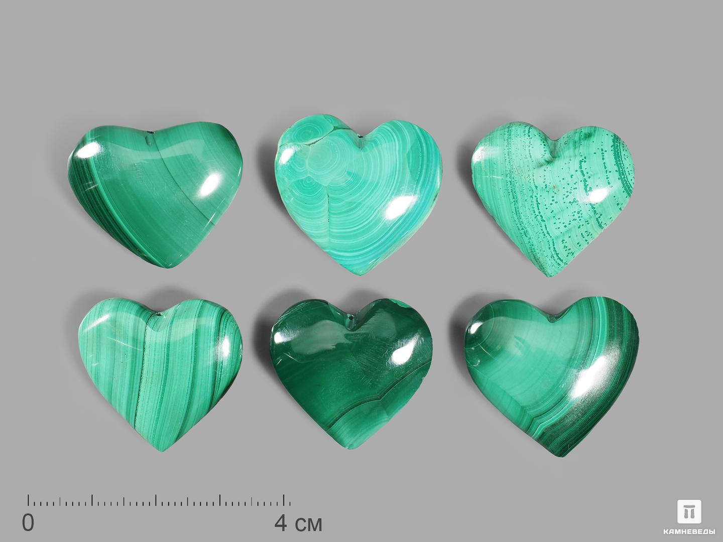 Сердце из малахита, 2,5х2,4х0,8 см, 20590, фото 1