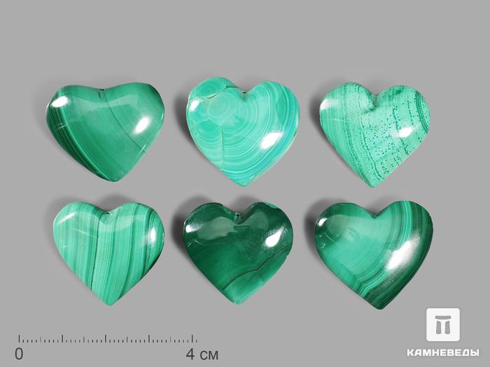 Сердце из малахита, 2,5х2,4х0,8 см, 20590, фото 1