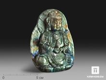 Резьба «Будда» из лабрадора, 9,2х7,1х2,7 см