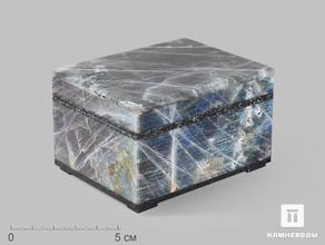 Шкатулка из лабрадора, 9х7,5х5,5 см