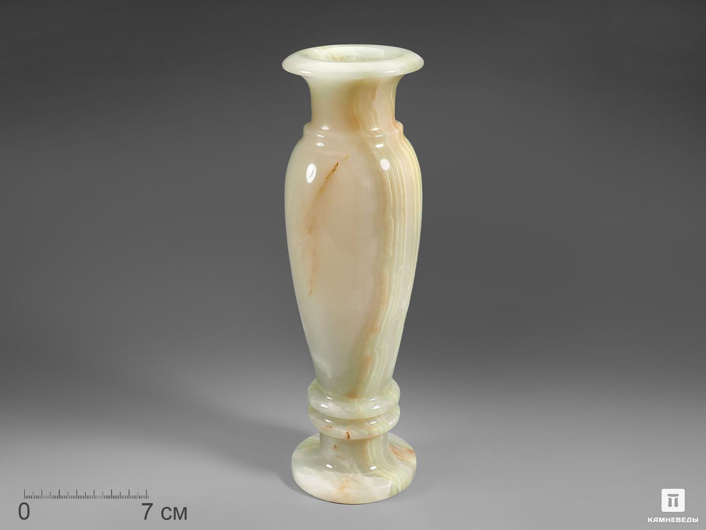 Ваза из оникса мраморного, 24,5х7,5 см ваза невеста с росписью на крашеном стекле d 7 10х23 см