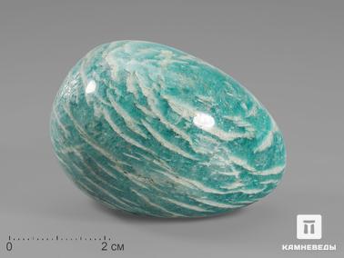 Амазонит. Амазонит, полированная галька 5,3х4,2х3,5 см
