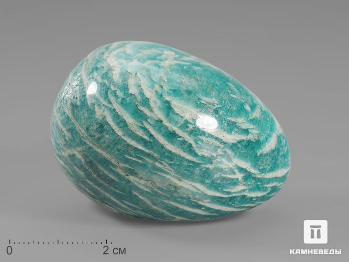 Амазонит, полированная галька 5,3х4,2х3,5 см, 20933, фото 1