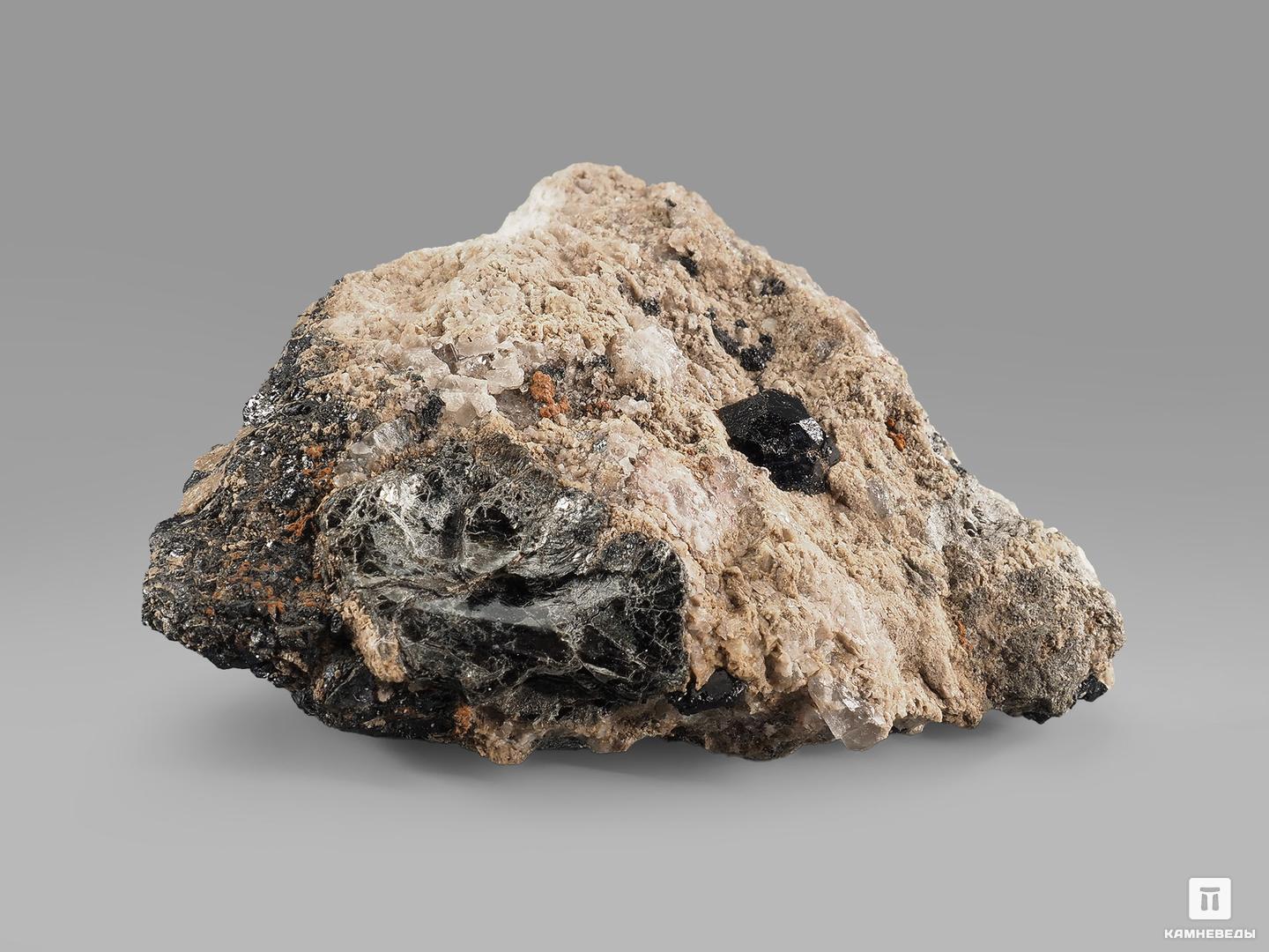 Дравит (турмалин) в кальците, 6,5х5,7х3 см, 19042, фото 2