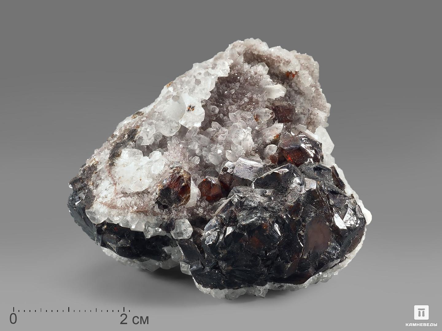Сфалерит (клейофан) с кальцитом, 6,2х6х3 см, 19041, фото 1