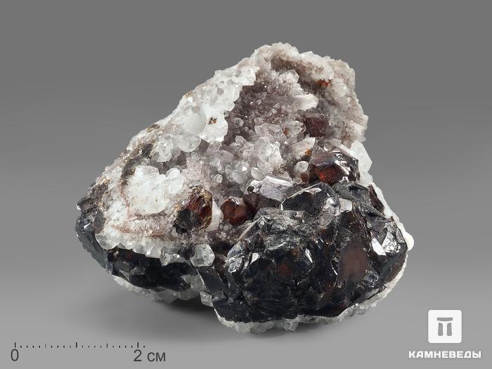 Сфалерит (клейофан) с кальцитом, 6,2х6х3 см, 19041, фото 1