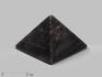 Пирамида из серебристого обсидиана, 5х5х3,5 см, 20998, фото 1