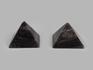 Пирамида из серебристого обсидиана, 5х5х3,5 см, 20998, фото 2