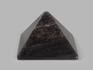 Пирамида из серебристого обсидиана, 5х5х3,5 см, 20998, фото 3