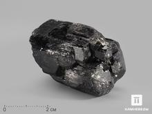 Шерл (чёрный турмалин), двухголовый кристалл 5,7х3,7х3,3 см