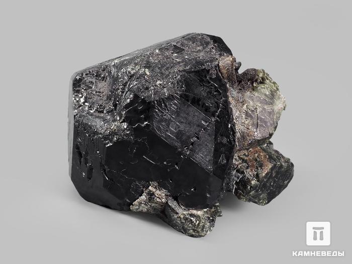 Шпинель чёрная кристалл с диопсидом, 6,4х5,2х4,4 см, 21064, фото 2
