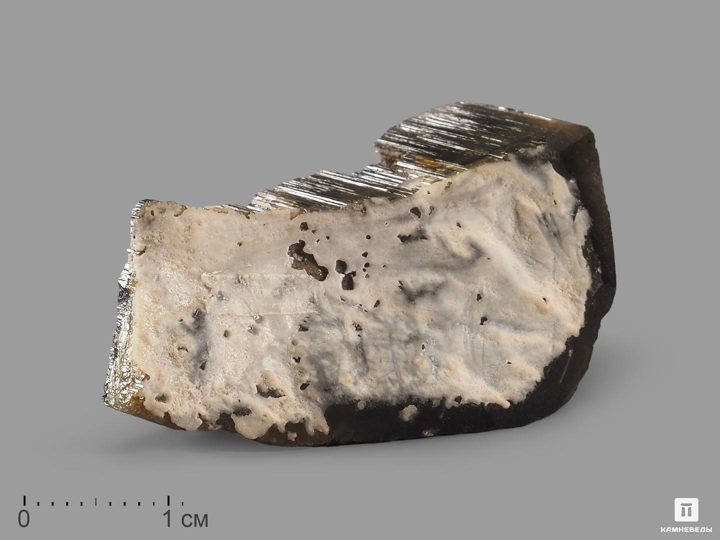 Боромусковит на эльбаите, 3,5х2х1,9 см, 19026, фото 1