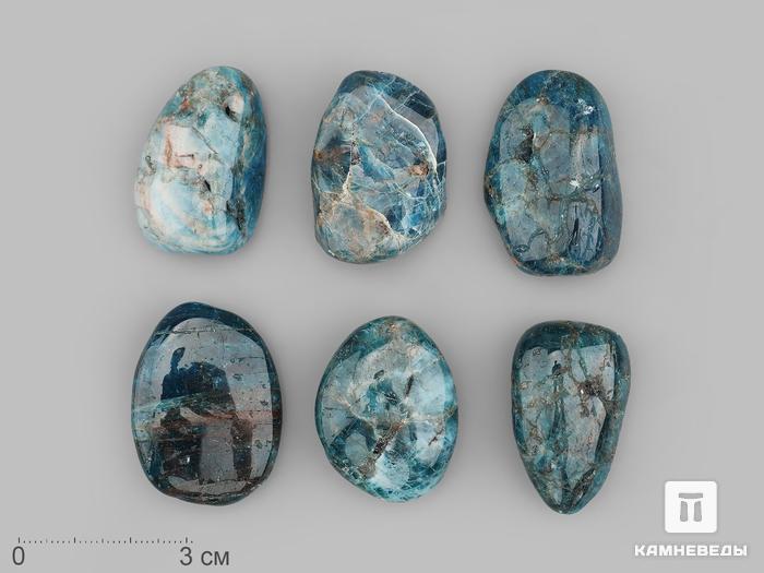 Апатит синий, галтовка 3-4 см (35-40 г), 21173, фото 1