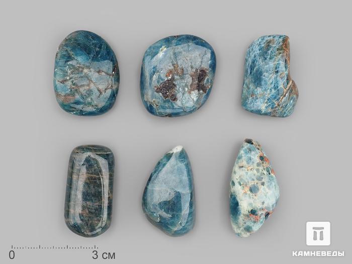 Апатит синий, галтовка 3-3,5 см (30-35 г), 21174, фото 1