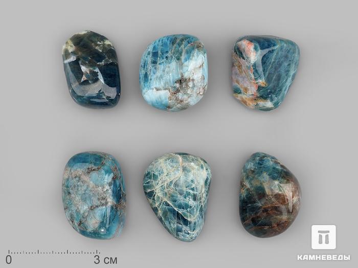 Апатит синий, галтовка 2,5-3 см (25-30 г), 21175, фото 1