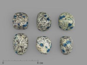 Азурит в граните (камень K2), галтовка ||| категории, 3-3,5 см