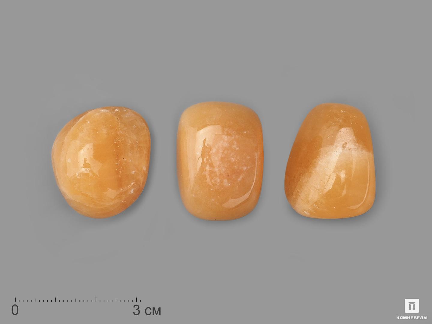Кальцит апельсиновый, крупная галтовка 2,5-3 см (20-25 г)