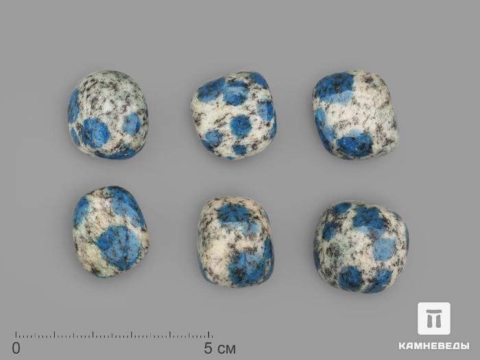 Азурит в граните (камень K2), галтовка | категории, 2-2,5 см, 12-96/3, фото 1