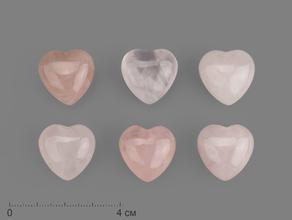 Сердце из розового кварца, 2х2 см