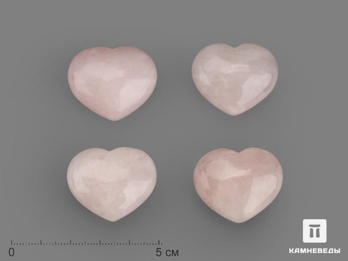 Сердце из розового кварца, 3х2,6 см, 23-44/10, фото 1