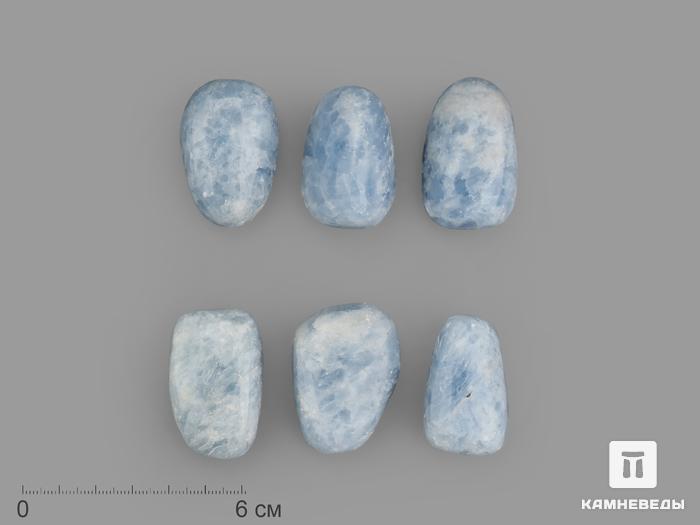 Кальцит голубой, крупная галтовка 3,5-4 см (30-35 г), 21216, фото 1