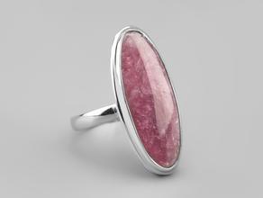 Кольцо с розовым турмалином (рубеллитом)