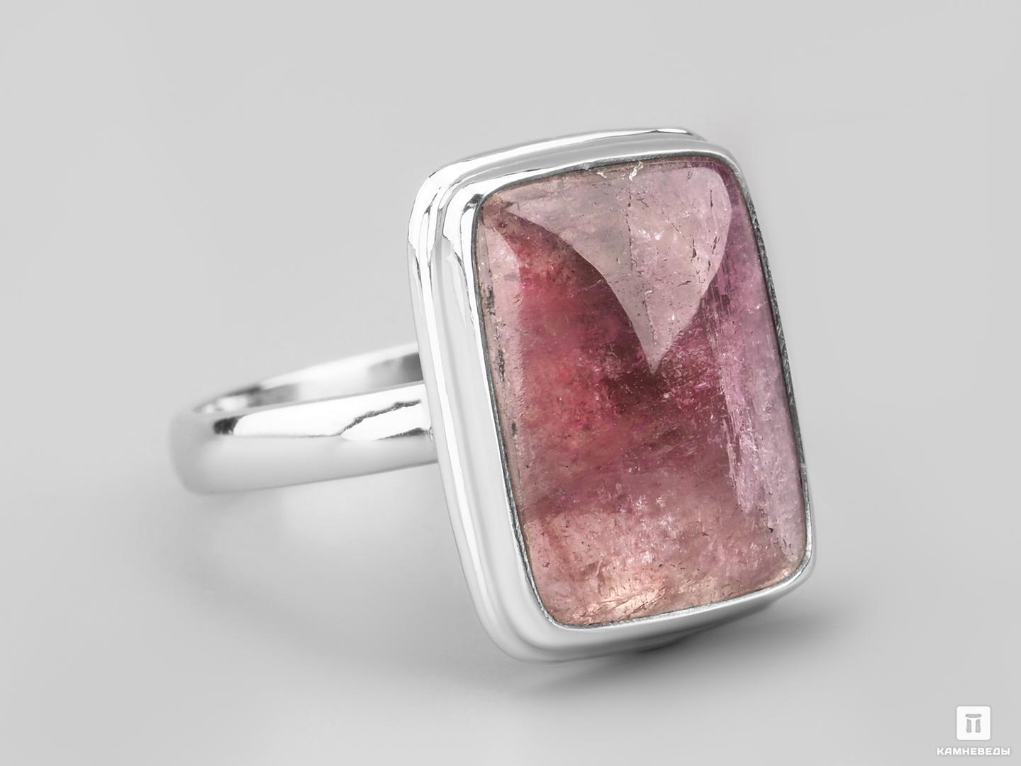 Кольцо с розовым турмалином (рубеллитом) кольцо с полихромным турмалином