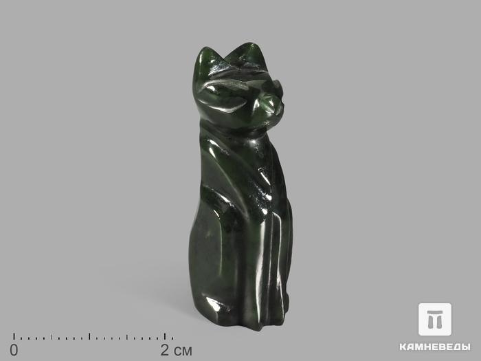 Кошка из нефрита, 6,4х2,7х2,2 см, 1705, фото 1