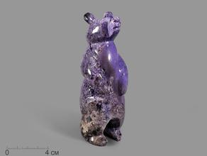 Медведь из чароита, 13х4,8х4,6 см