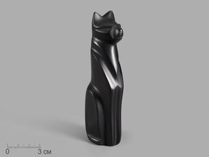 Кошка из гагата, 12х4,3х3,4 см