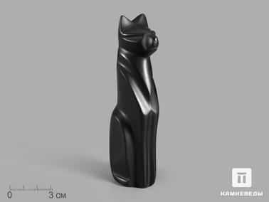 Гагат. Кошка из гагата, 12х4,3х3,4 см
